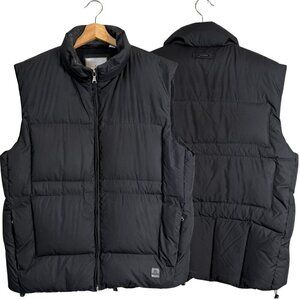 Alex Cannon Down Waterfowl Feather Puffer Vest Jacket Men's Large Black Full Zip